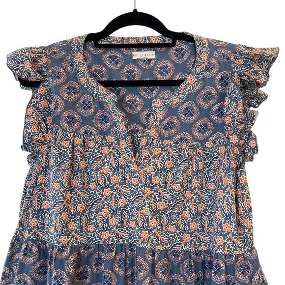 Roller Rabbit Blue and Orange Midi Dress - Picture 2 of 10